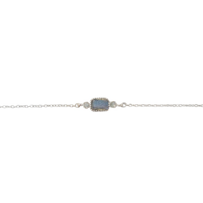 Sterling Silver Square Bracelet Labradorite