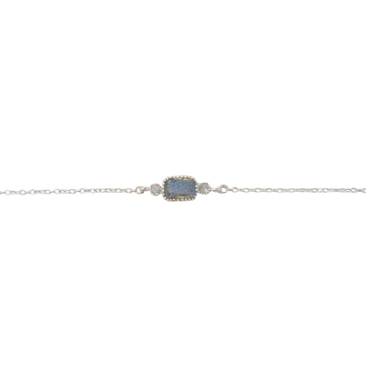 Sterling Silver Square Bracelet Labradorite