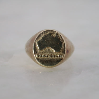 14K Gold Vermeil Australia Ring