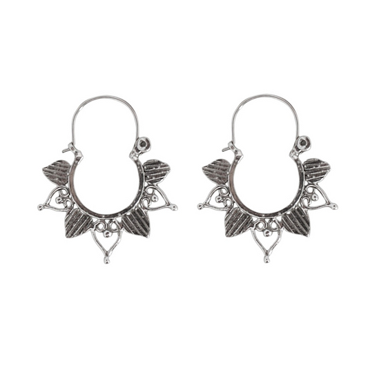 Sterling Silver Heart Hoops