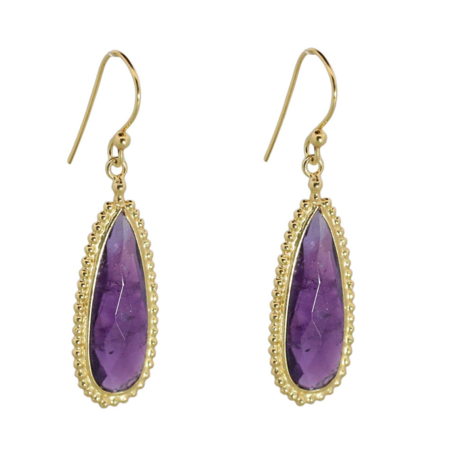 14k Gold Vermeil Gala Earrings Amethyst