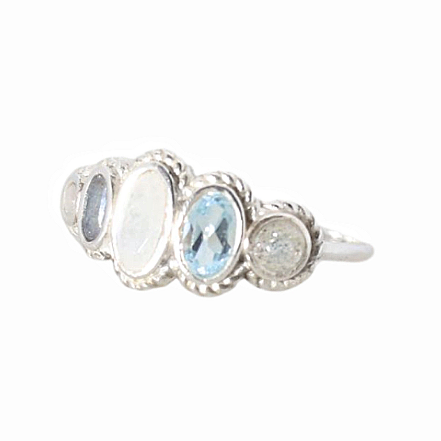 Sterling Silver Moon Cluster Ring