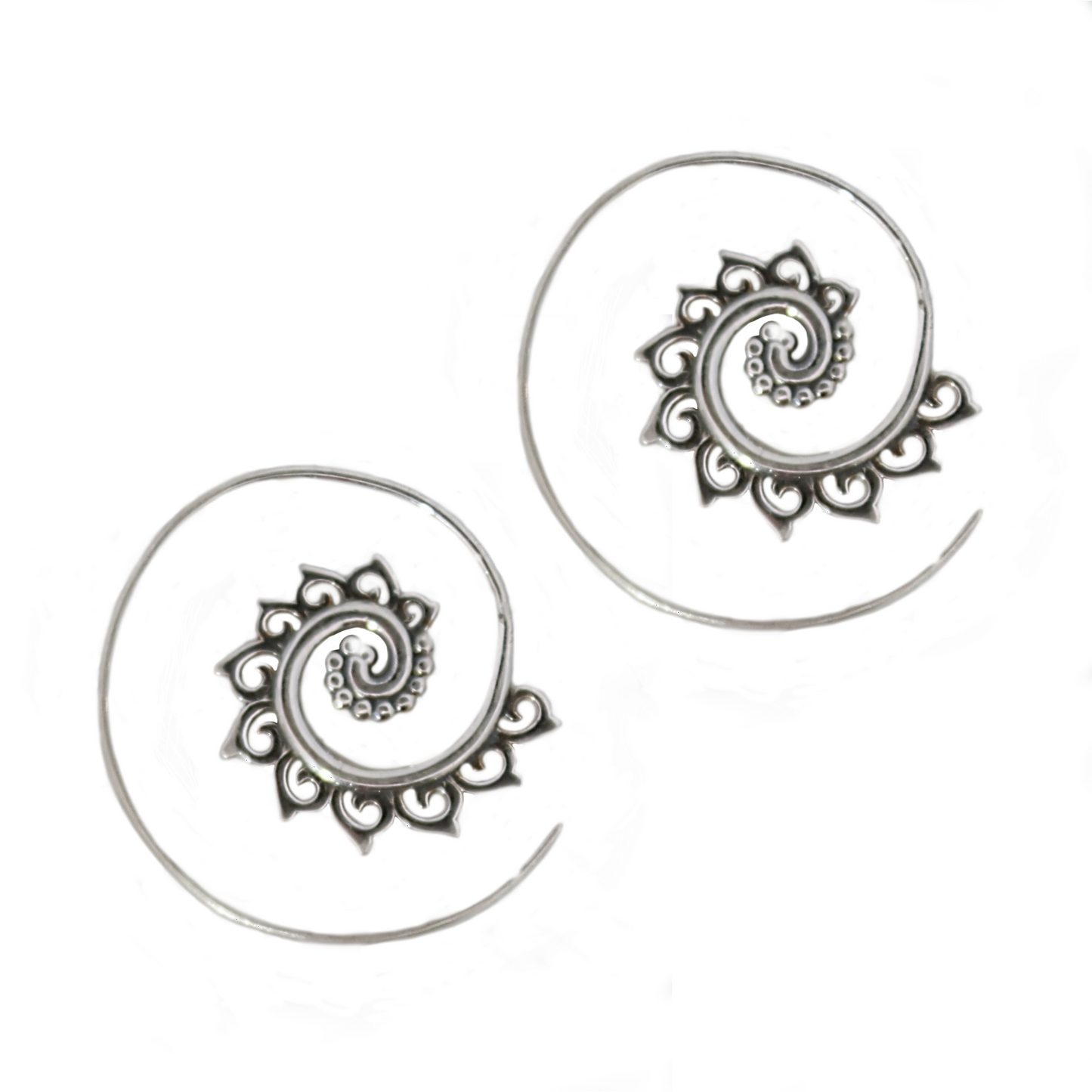 Sterling Silver Spiral Earrings