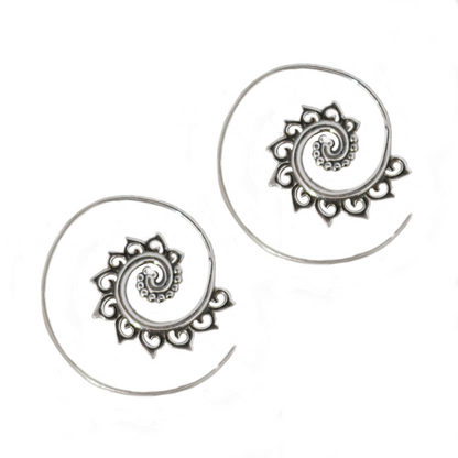 Sterling Silver Spiral Earrings