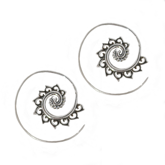 Sterling Silver Spiral Earrings