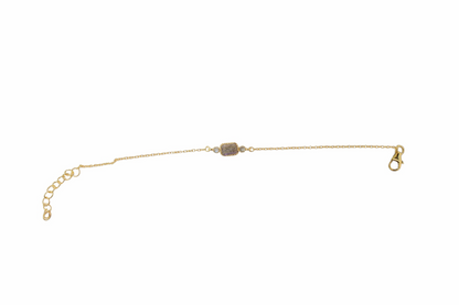 14k Gold Vermeil Square Bracelet Labradorite