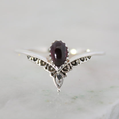 Sterling Silver Eternal Elegance Ring Garnet