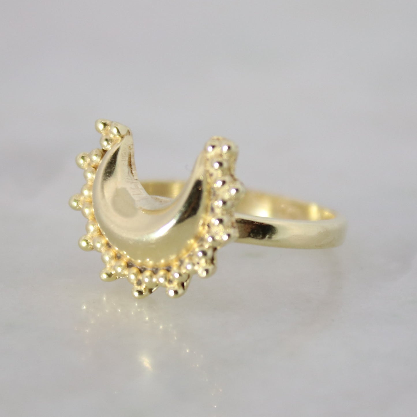 Mondring aus 14 Karat Gold Vermeil