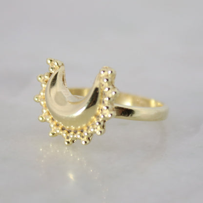 Mondring aus 14 Karat Gold Vermeil