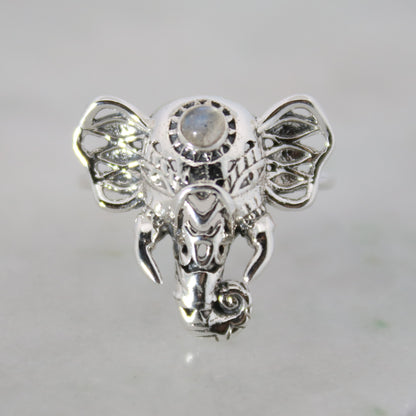 Sterling Silver Elephant Festival Ring Labradorite
