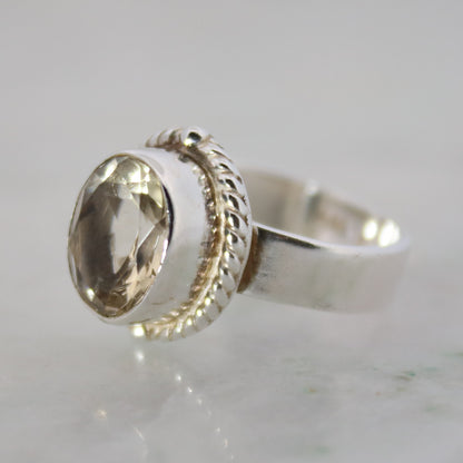Sterling Silver Fire of the Sun Ring - Citrine