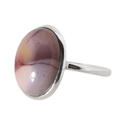Sterling Silver Oval Mookaite Ring - 17 mm (2)