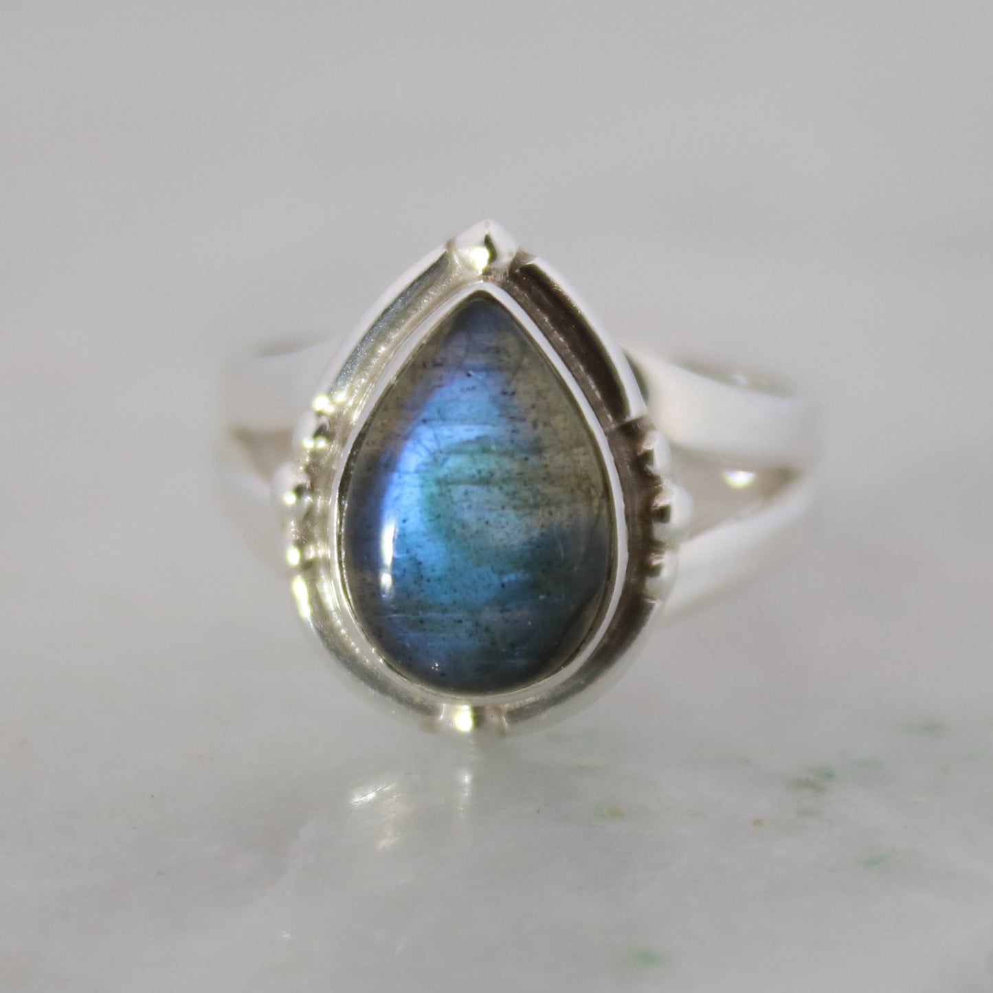 Sterling Silver Bohemian Sugar Ring - Labradorite