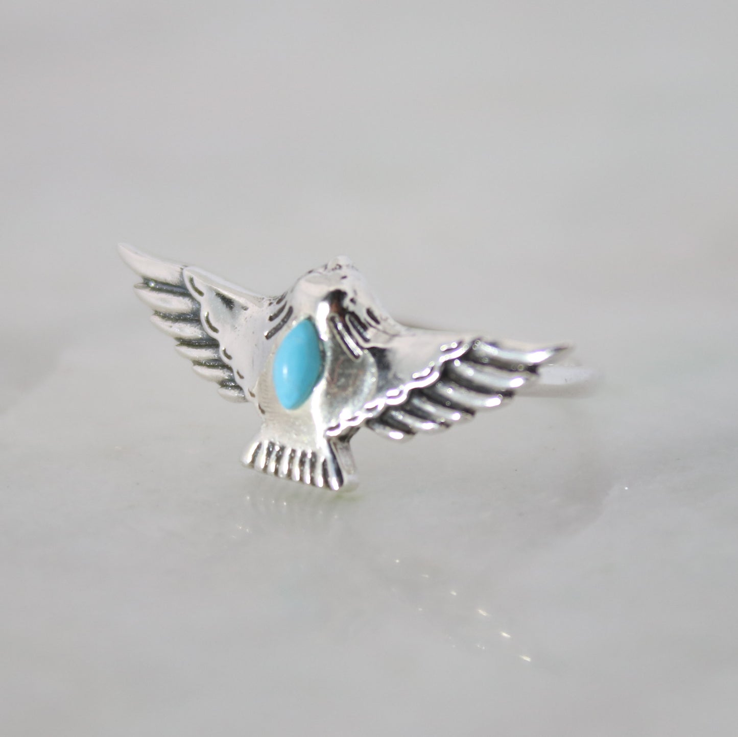 Sterling Silver Free Bird Turquoise Ring