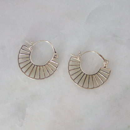 Sterling Silver Tiny Wheel Earrings