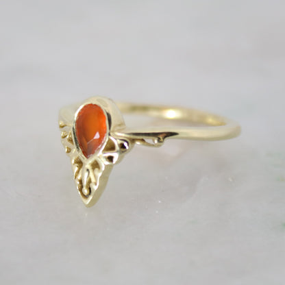 14k Gold Vermeil Majestic Curves Ring Carnelian
