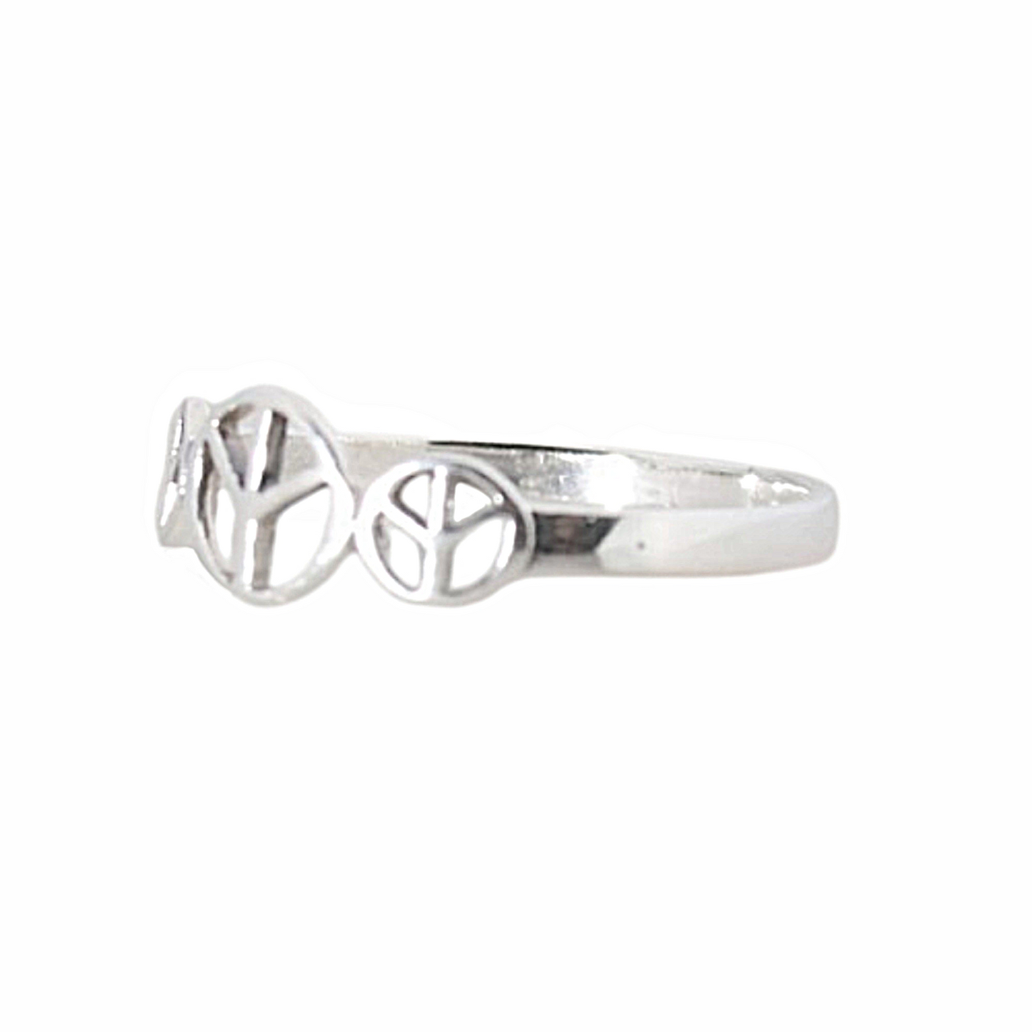 Sterling Silver Triple Peace Ring