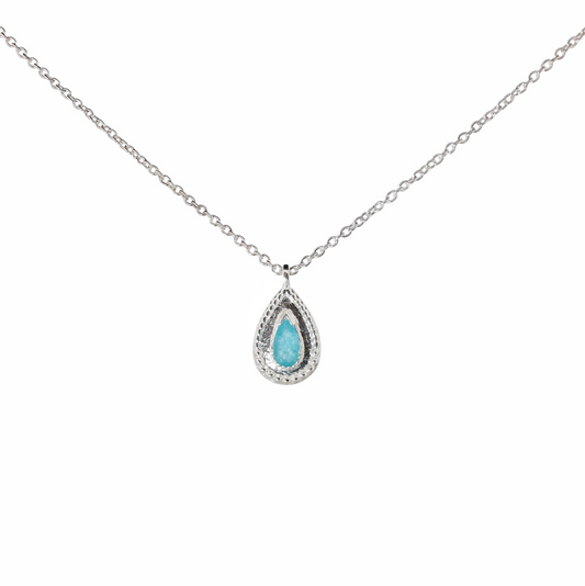 Sterling Silver Teardrop Apatite Necklace
