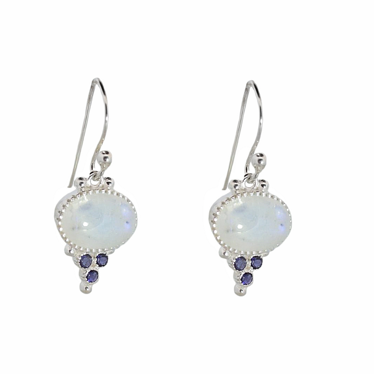 Sterling Silver Family Earrings Moonstone And Iolite