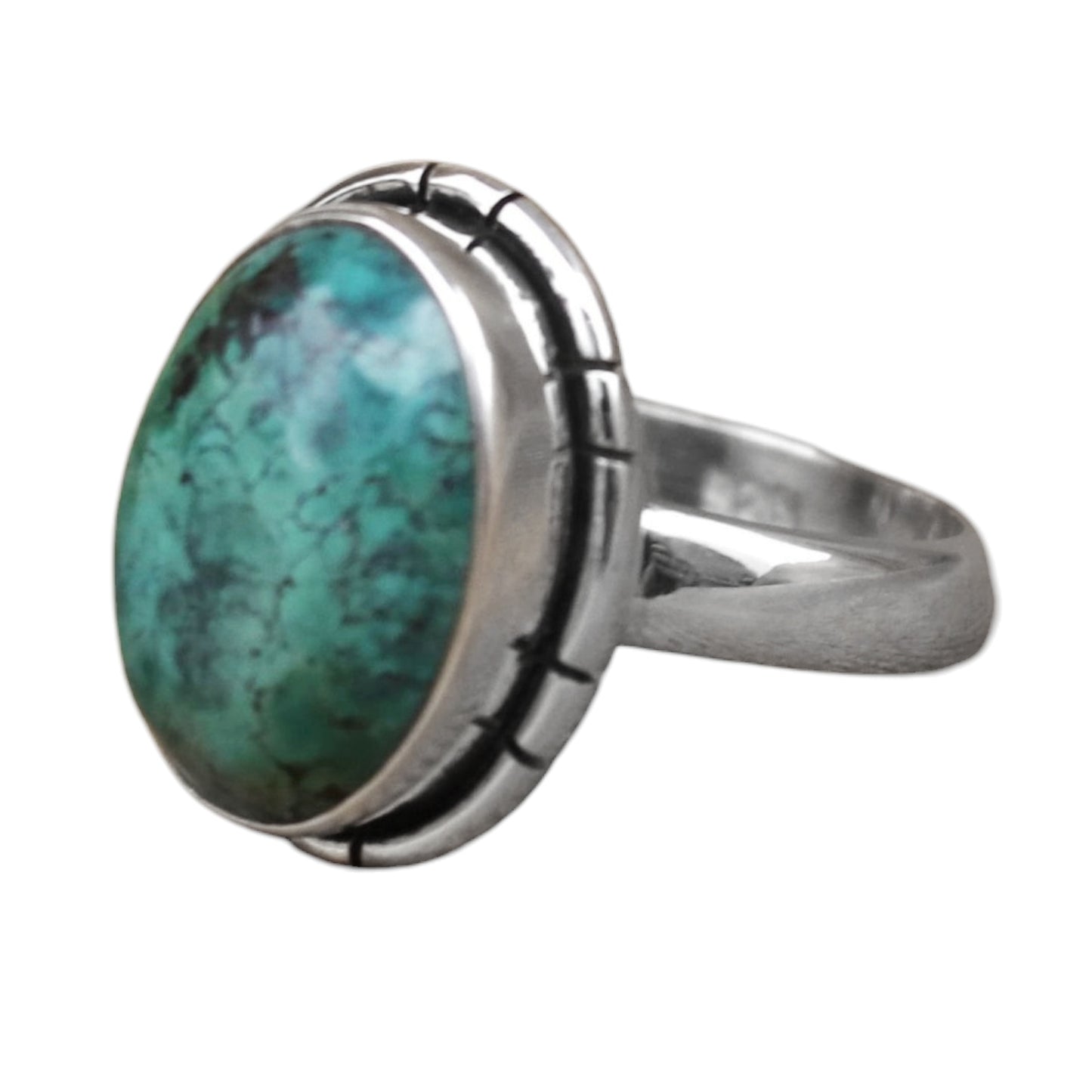 Sterling Silver Ring- Oval Turquoise