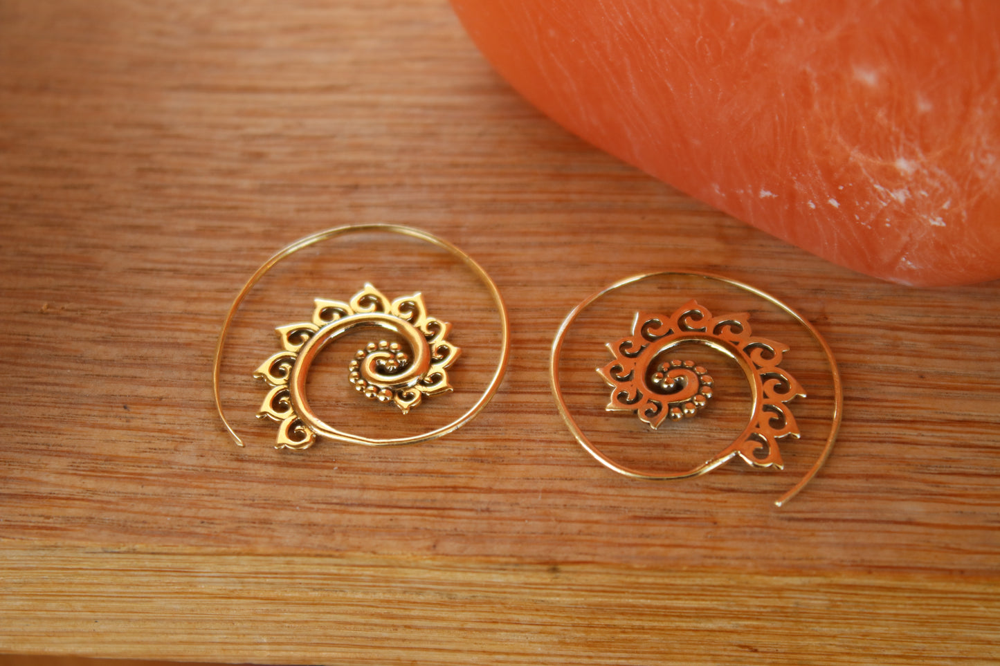 14k Gold Vermeil Spiral Earrings