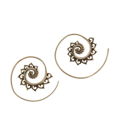 14k Gold Vermeil Spiral Earrings