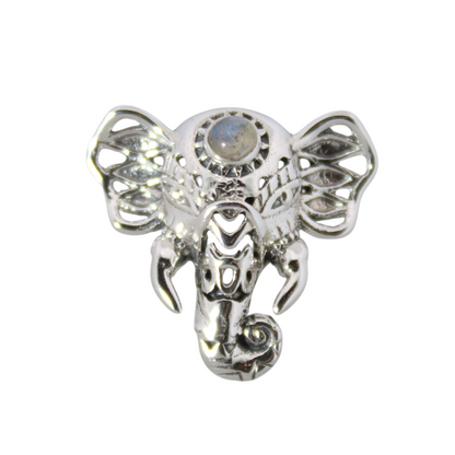 Sterling Silver Elephant Festival Ring Labradorite