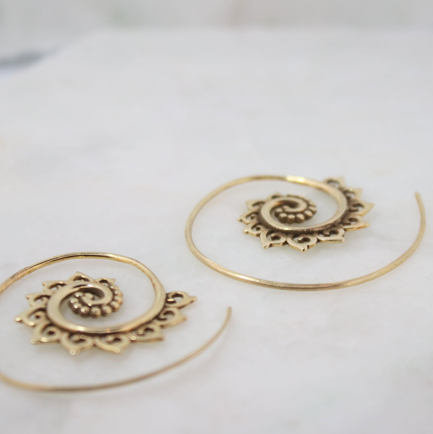 14k Gold Vermeil Spiral Earrings