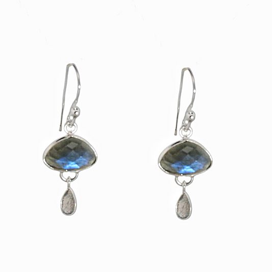 Sterling Silver Waterfall Labradorite Earrings