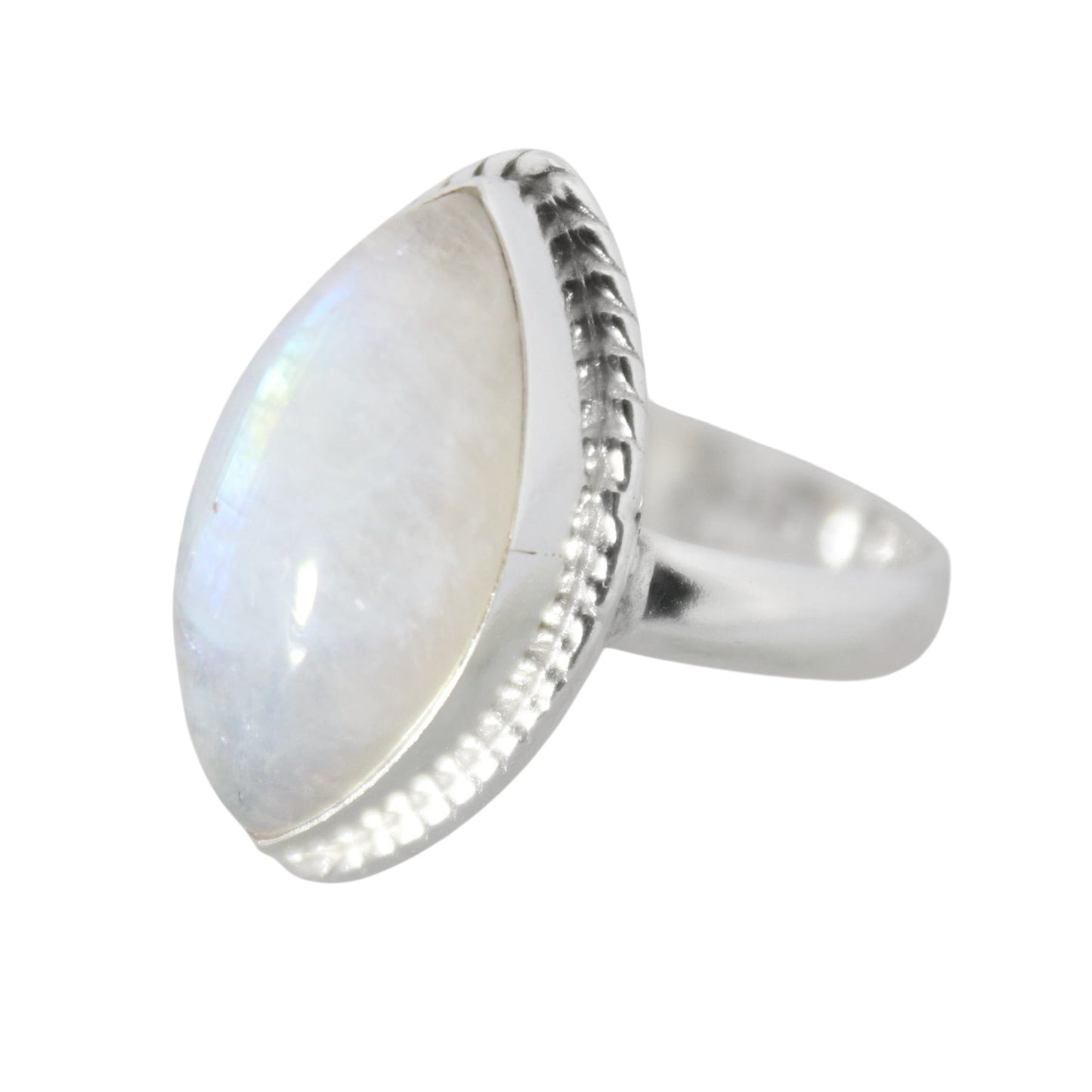 Sterling Silver Marquise Moonstone Ring