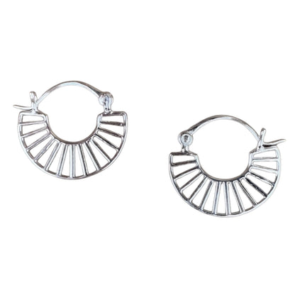 Sterling Silver Tiny Wheel Earrings