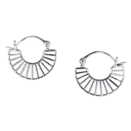 Sterling Silver Tiny Wheel Earrings