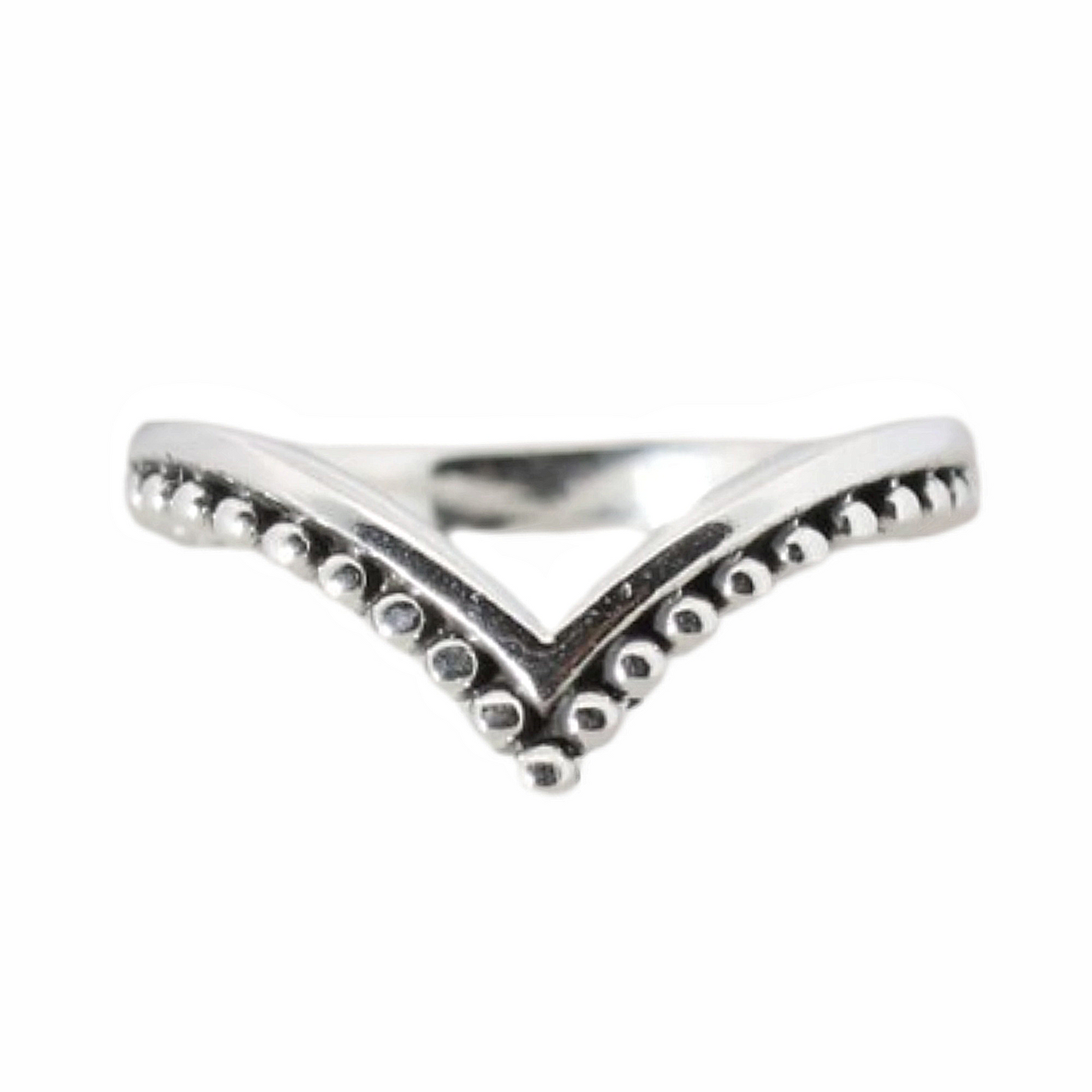 Sterling Silver Deep V Ring