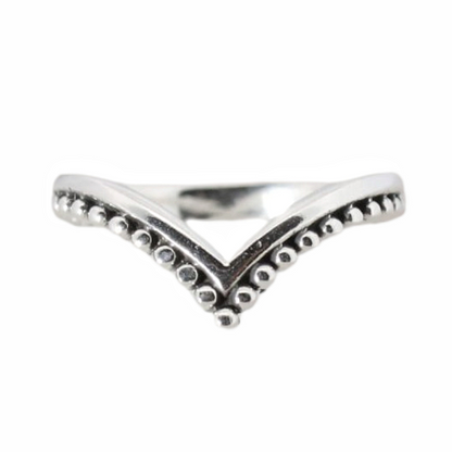 Sterling Silver Deep V Ring