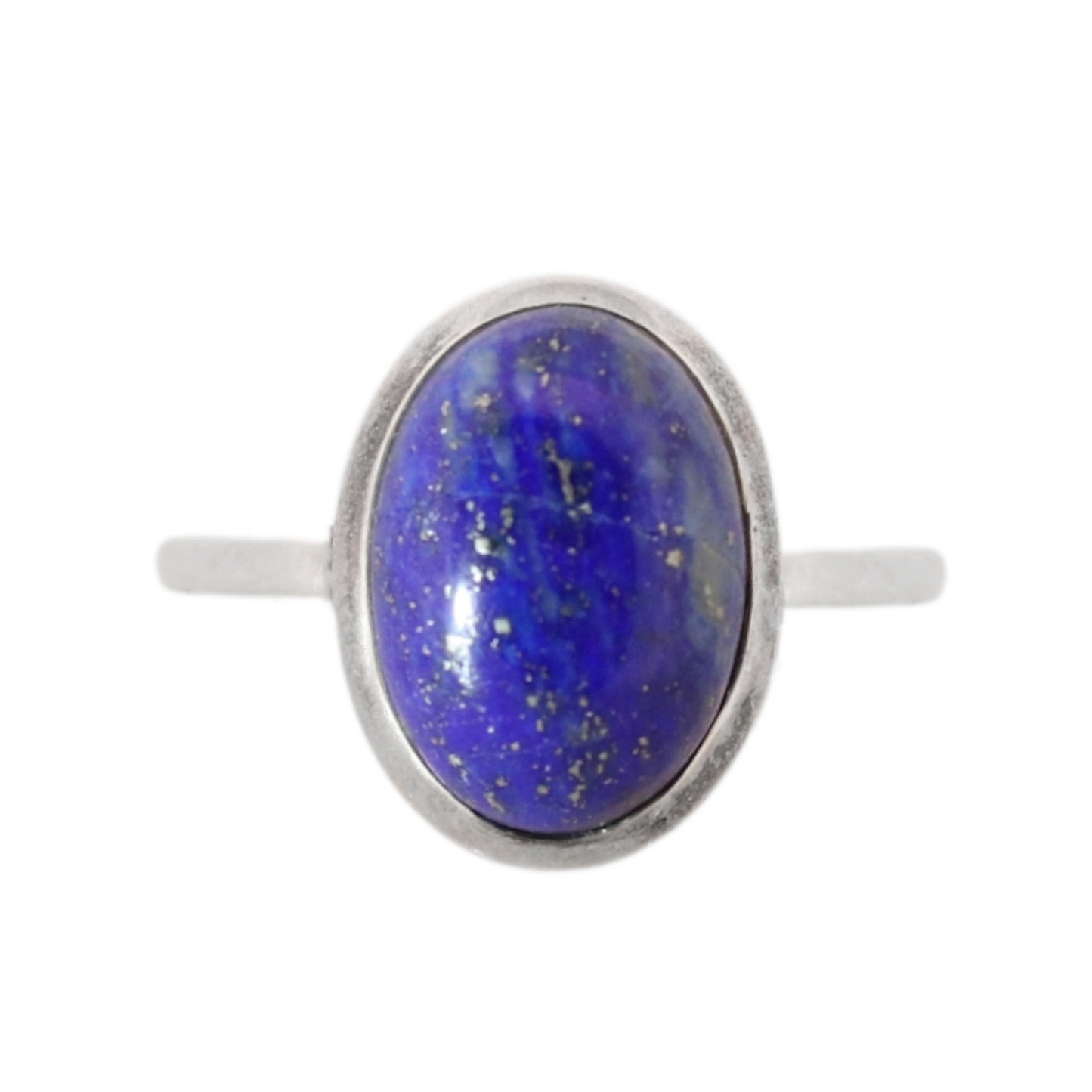 Sterling Silver Oval Lapis Lazuli Ring - 18 mm