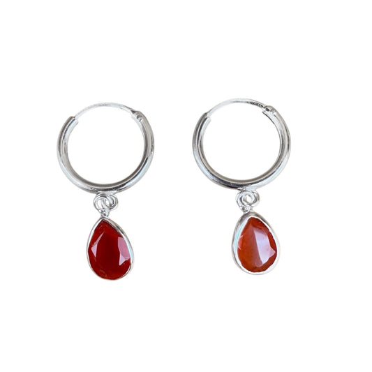 Sterling Silver Carnelian Earrings