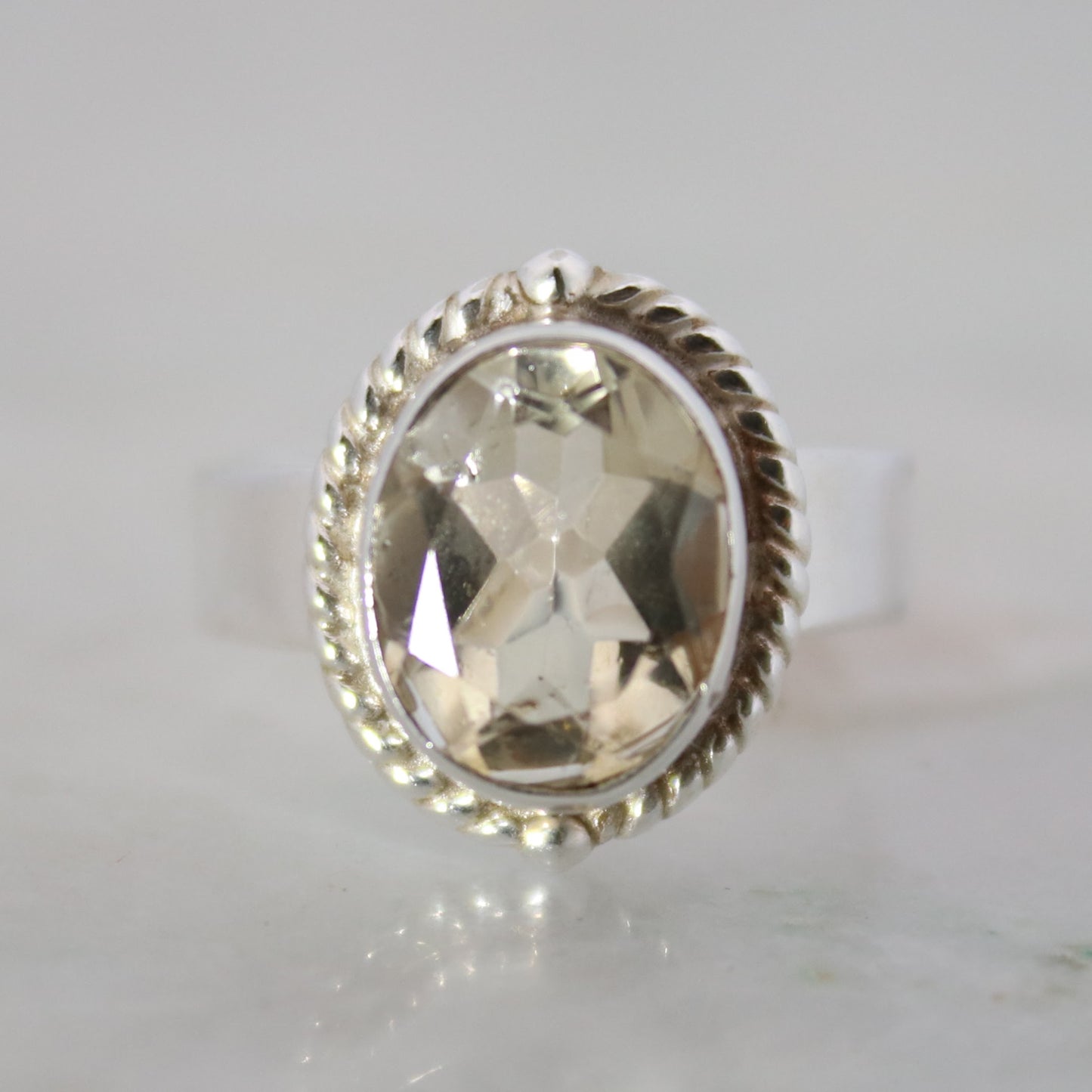 Sterling Silver Fire of the Sun Ring - Citrine
