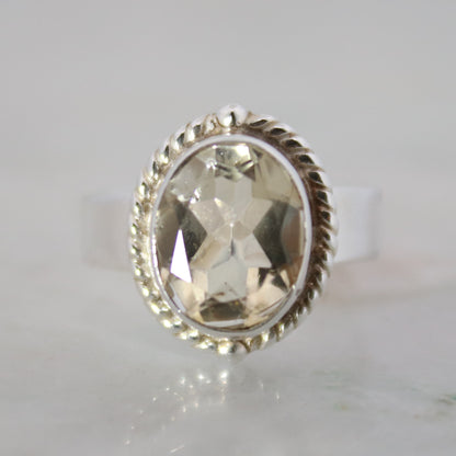 Sterling Silver Fire of the Sun Ring - Citrine
