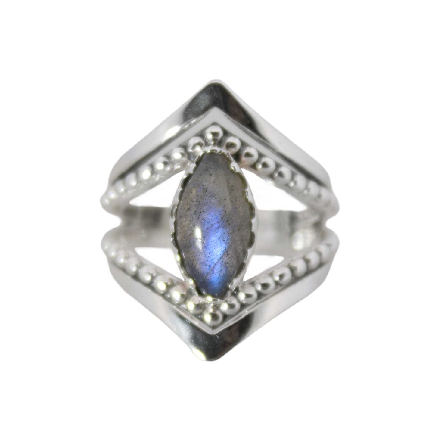 Sterling Silver Kiss by the Moon Ring Labradorite