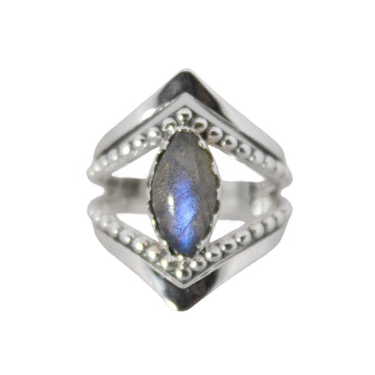 Sterling Silver Kiss by the Moon Ring Labradorite