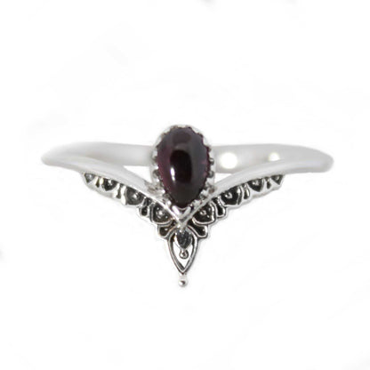 Sterling Silver Eternal Elegance Ring Garnet