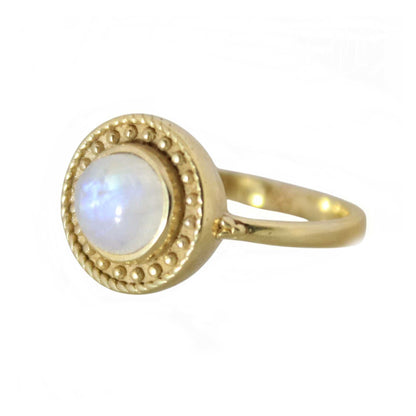 14K Gold Vermeil Aphrodite Ring Moonstone