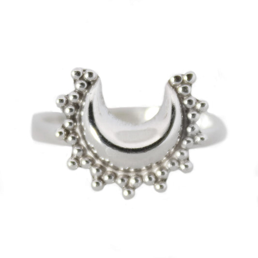 Sterling Silver Moon Ring