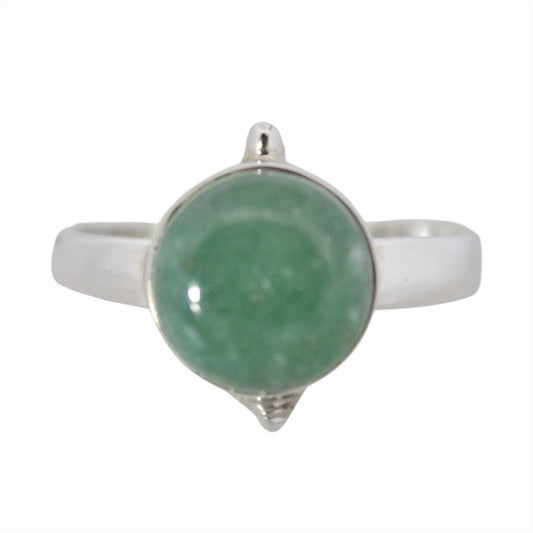 Sterling Silver Clock Ring - Aventurine