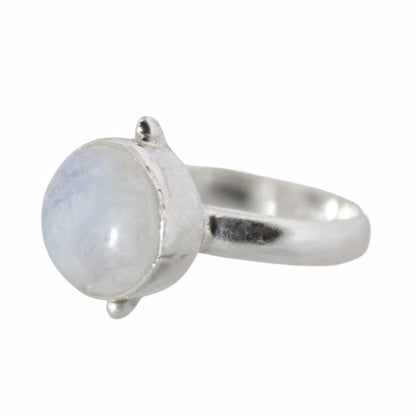 Sterling Silver Clock Ring - Moonstone