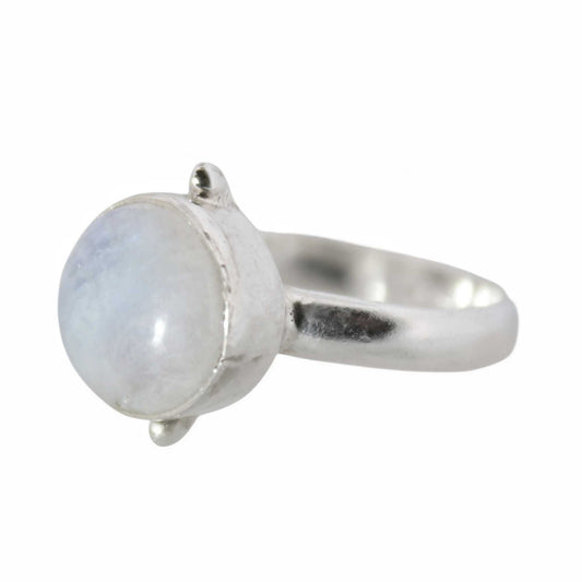 Sterling Silver Clock Ring - Moonstone