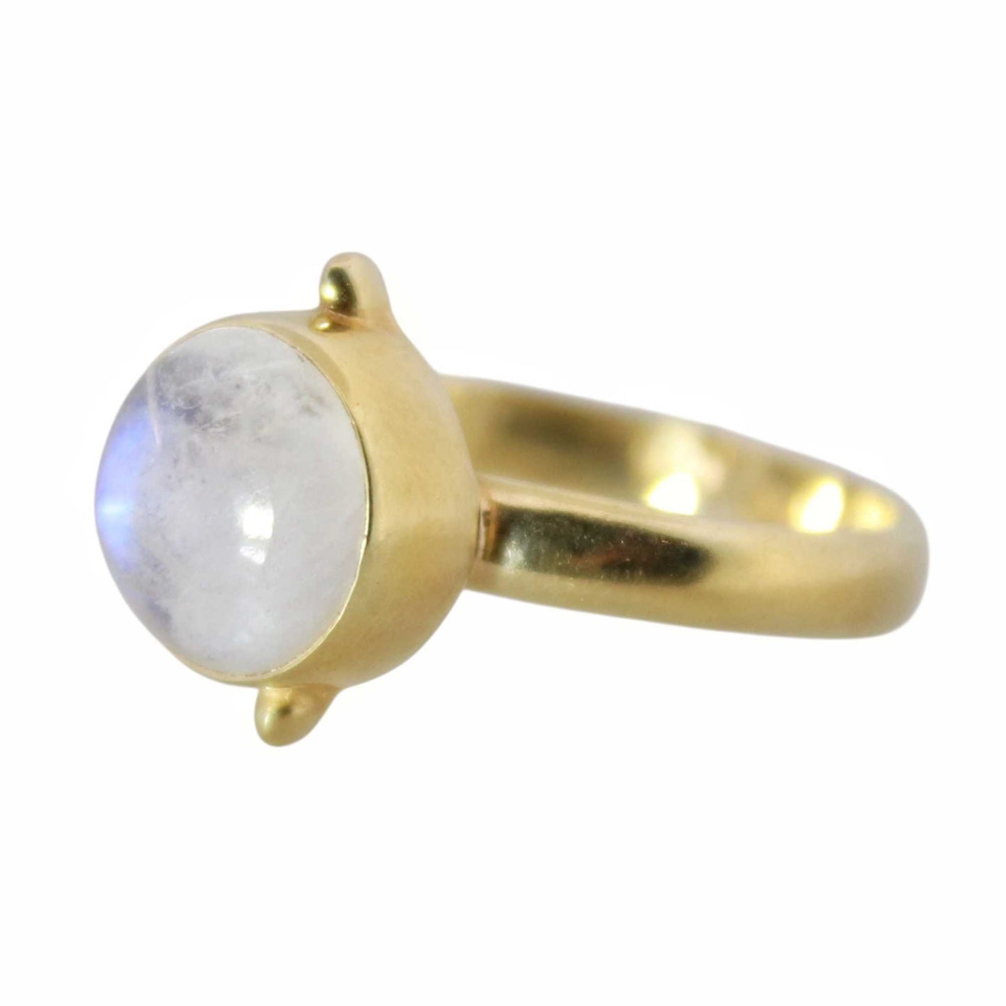 14K Gold Vermeil Clock Ring - Moonstone