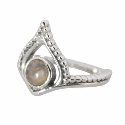 Sterling Silver Sophisticated Sparkle Ring – Rose Quartz